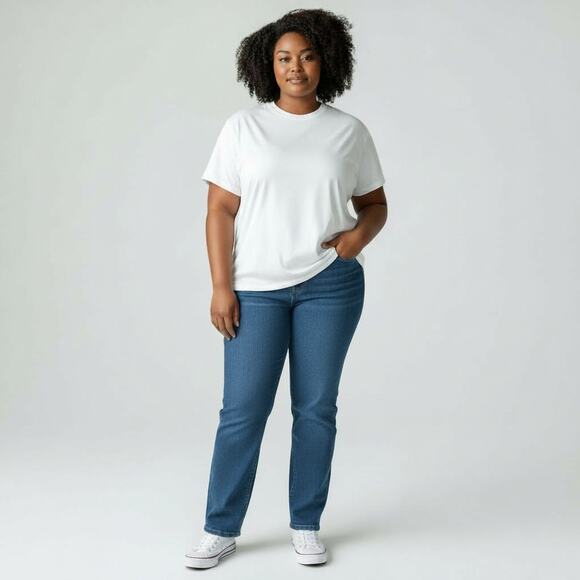 Women's Seven7 Jeans Loose Straight Fit – Size 22W – MEDIUM Wash – NWT - Picture 1 of 11